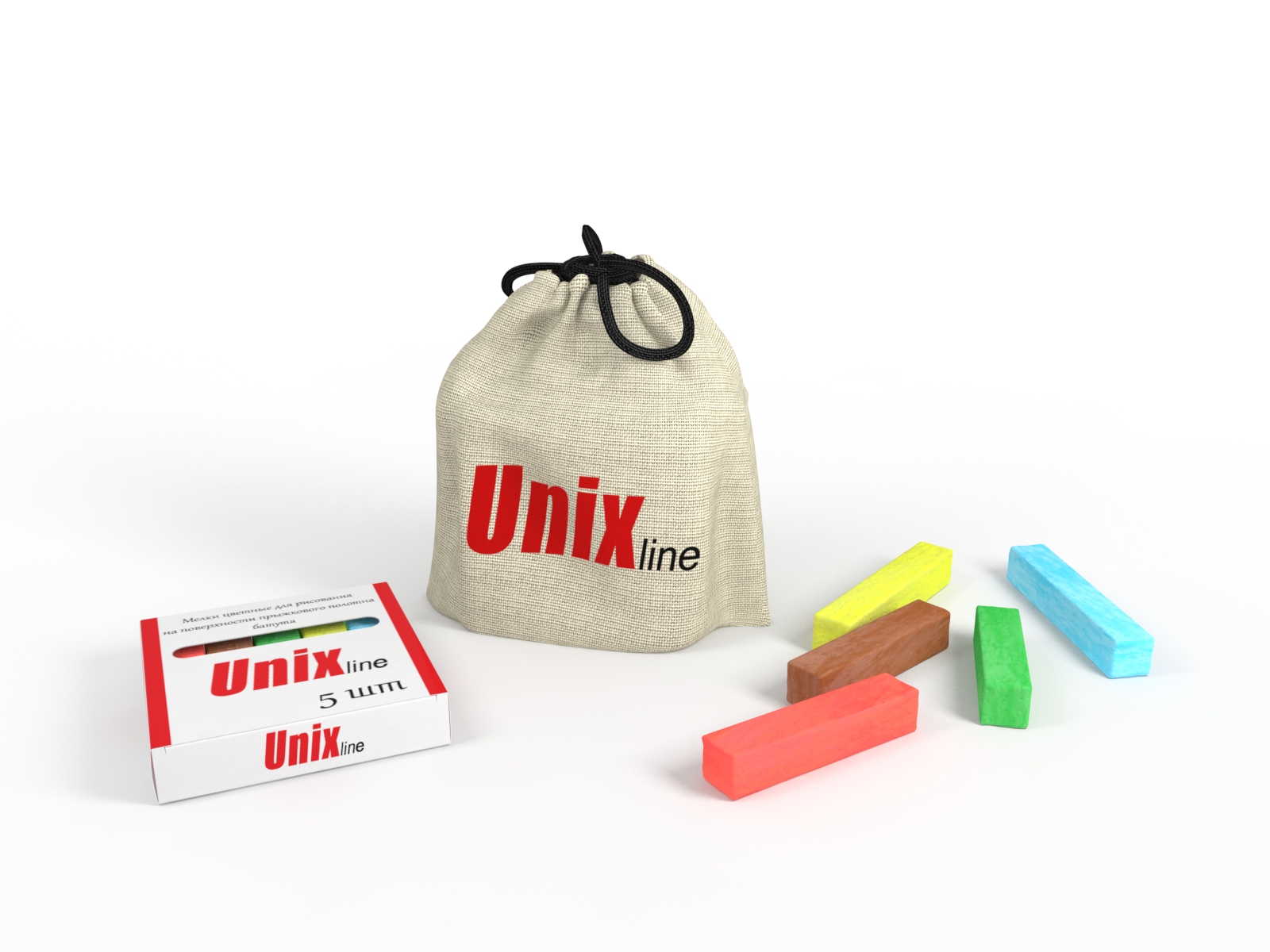 Мелки для рисования на батуте UNIX line (5шт.)