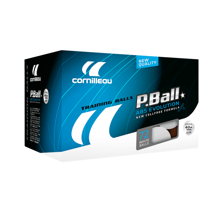 Теннисные мячи Cornilleau P-Ball ABS Evolution 1*, 40+ (72 шт., белый)