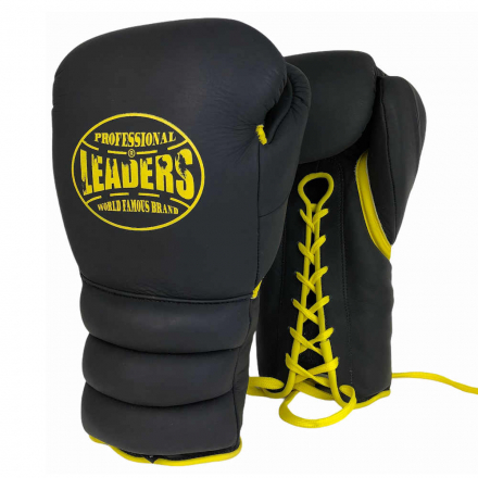 Перчатки боксерские LEADERS leadSeries custom BKYL laces