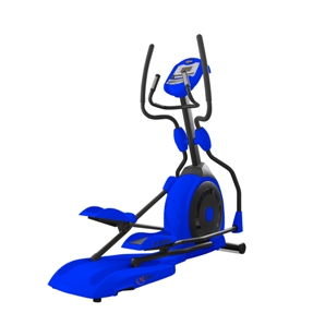 Профессиональный эллиптический тренажер синий