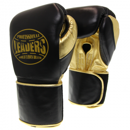 Перчатки боксерские LEADERS LeadSeries Limited BK/GD