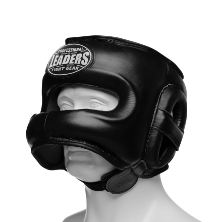 Шлем боксерский LEADERS LS FULL LEATHER с бамперной защитой